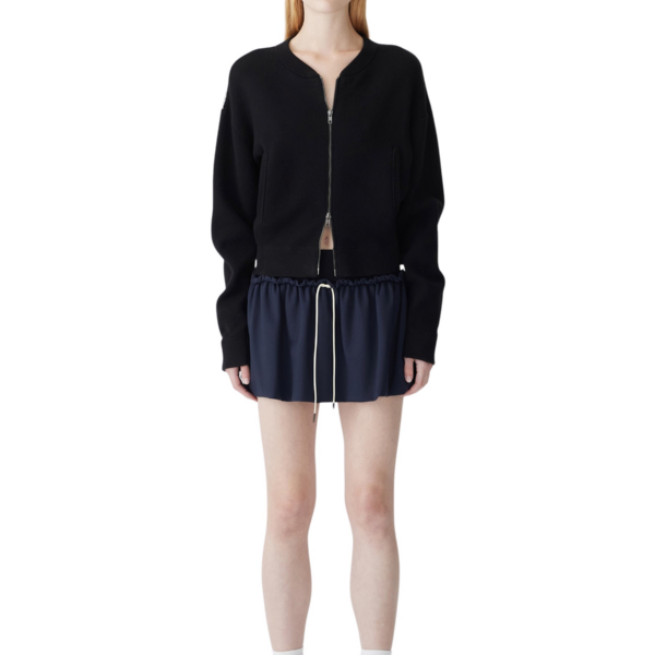Bassike Gathered Mini Skirt, view 7