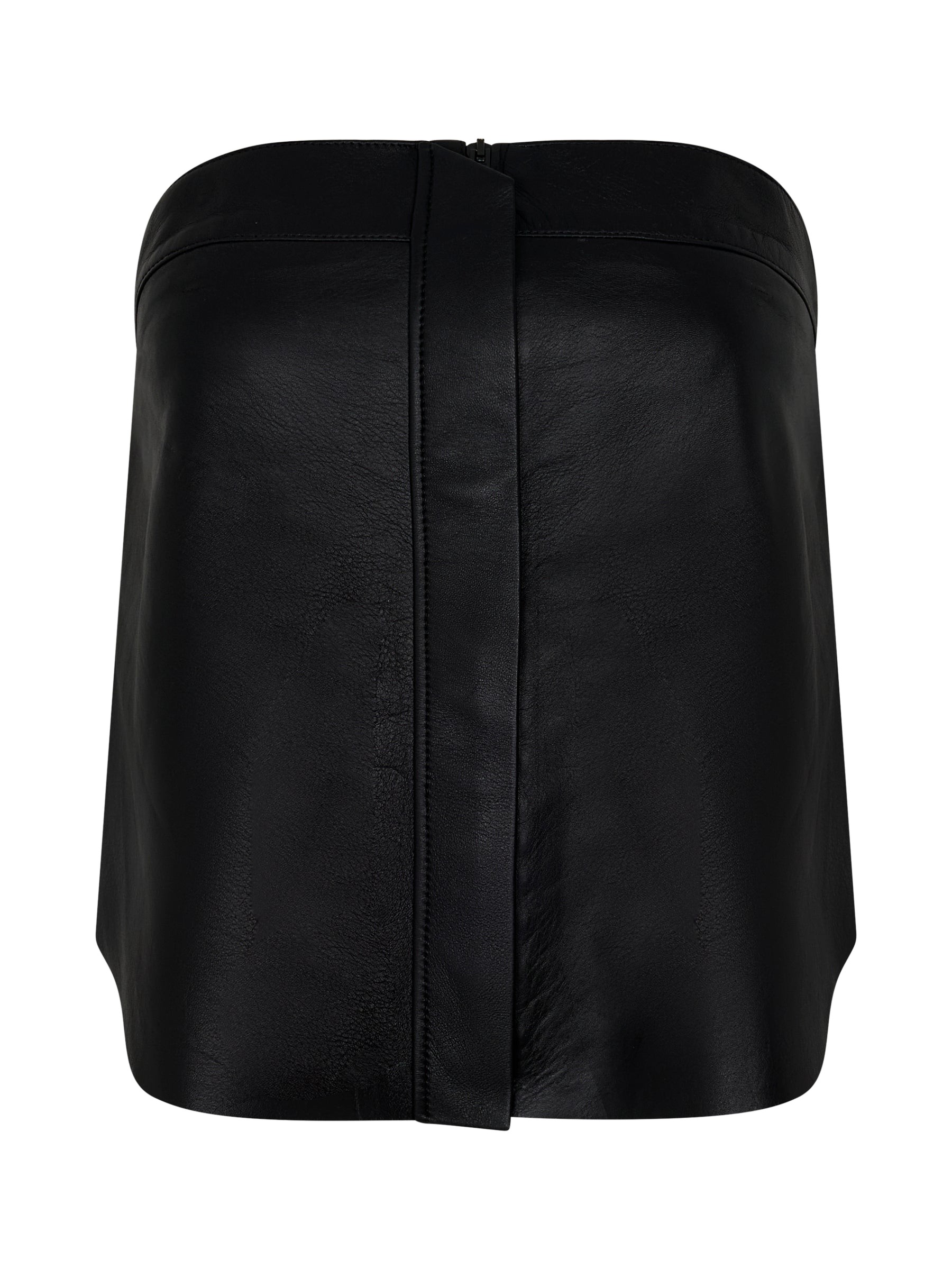 Bassike Leather Strapless Top