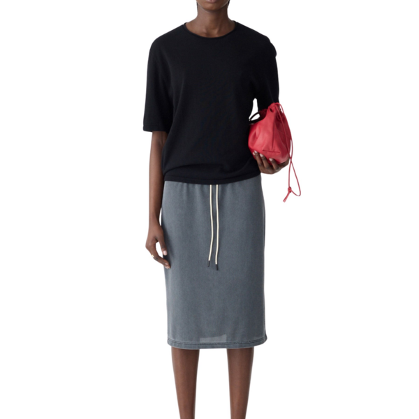 Bassike Mercerised Cotton Boxy Knit, view 2