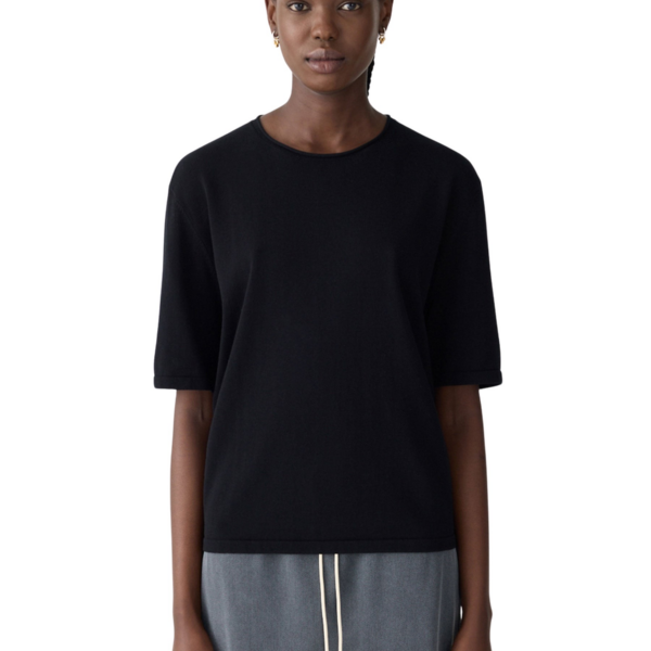 Bassike Mercerised Cotton Boxy Knit, view 3