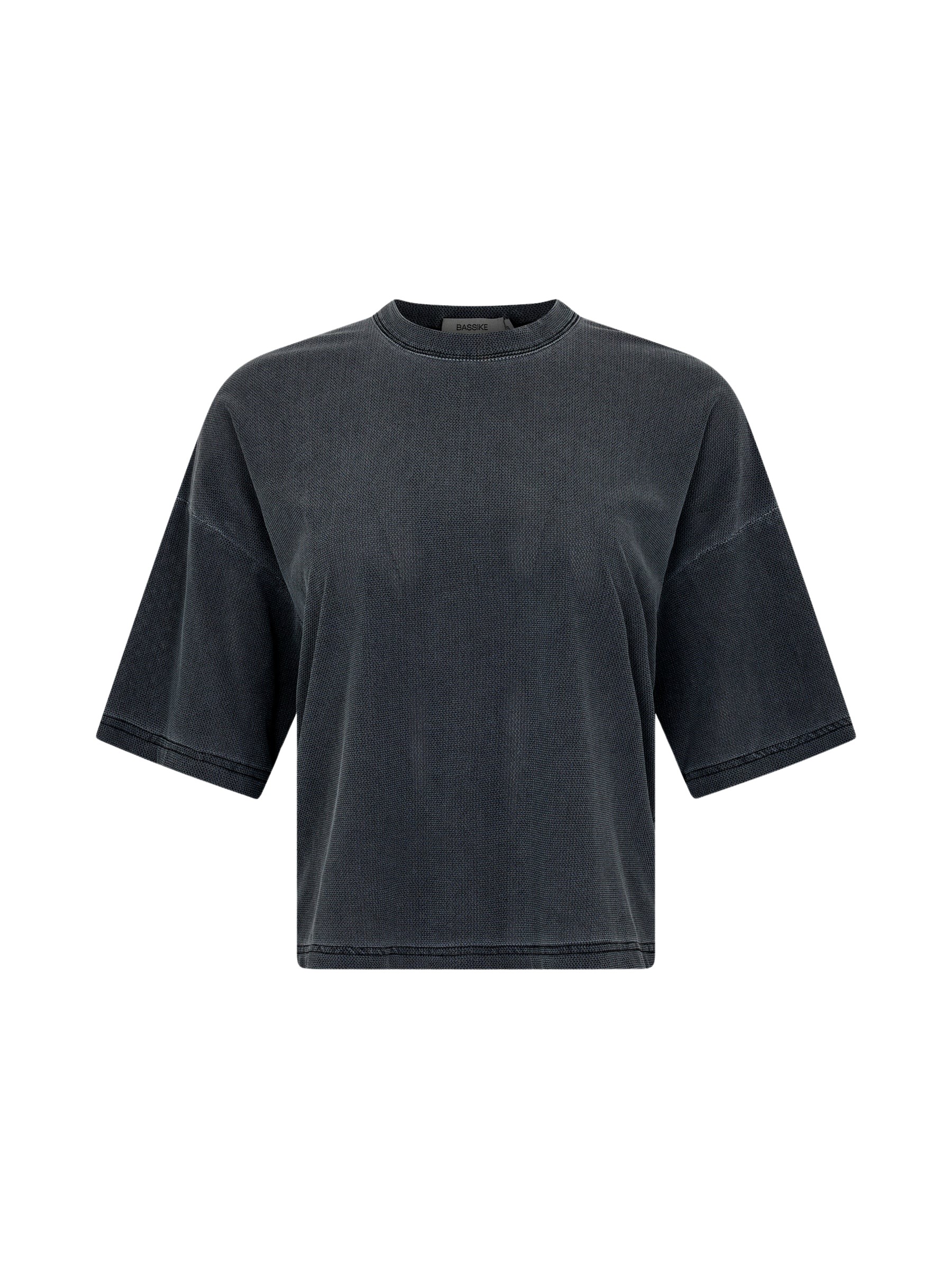 Bassike Mesh Boxy Seam Detail T-Shirt Top