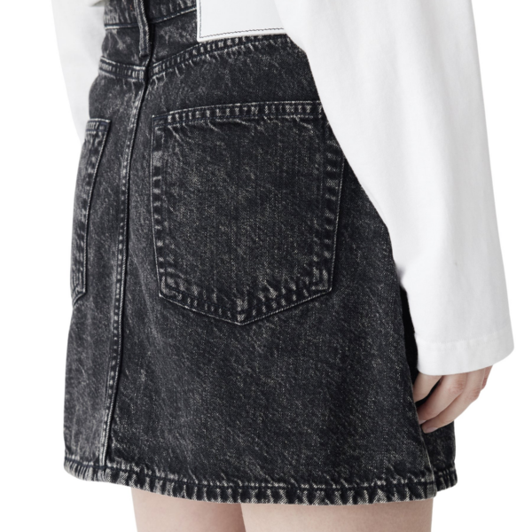 Bassike Motley Denim Mini Skirt, view 5