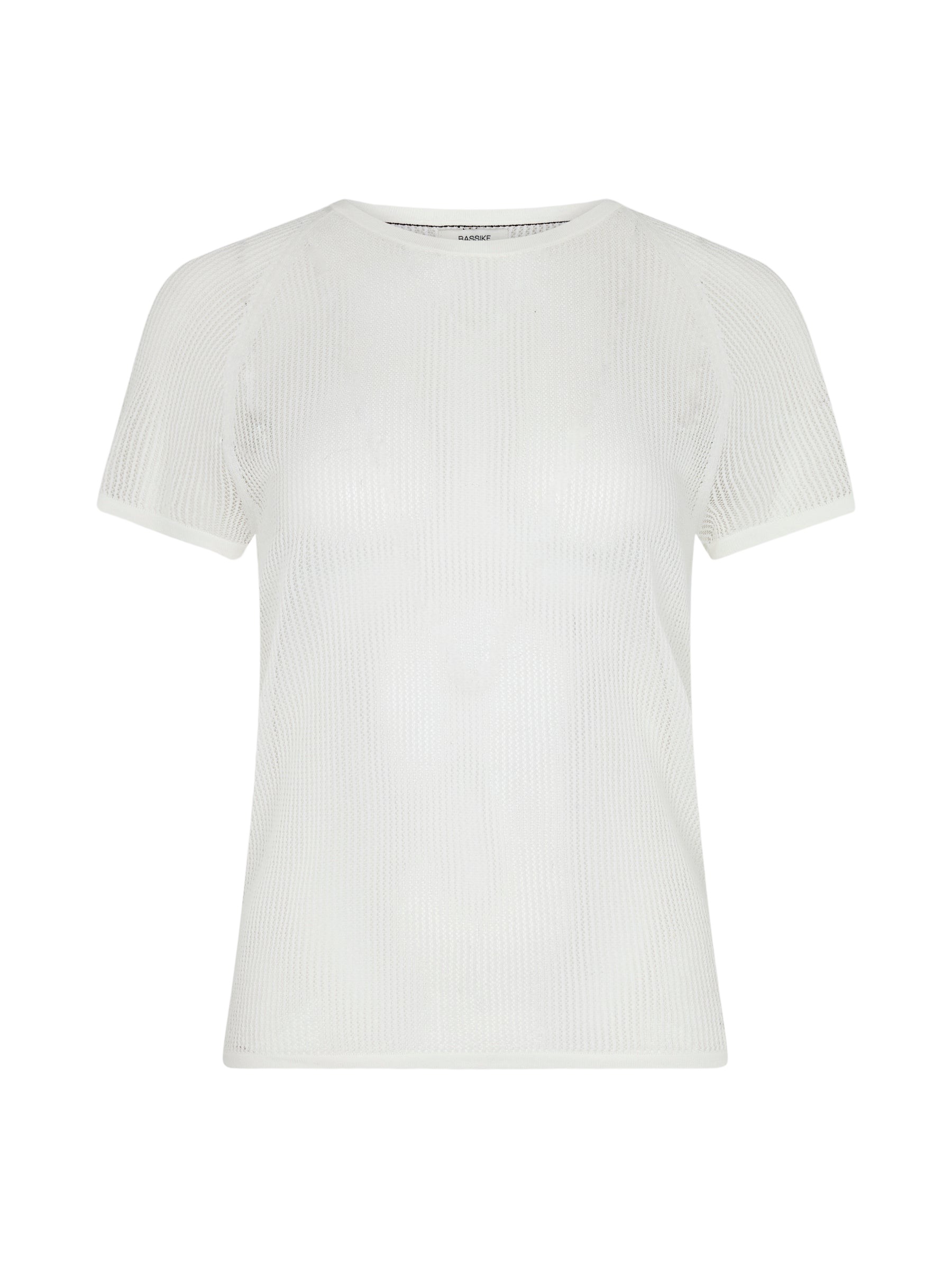 Bassike Sheer Rib Baby Raglan T-Shirt Top