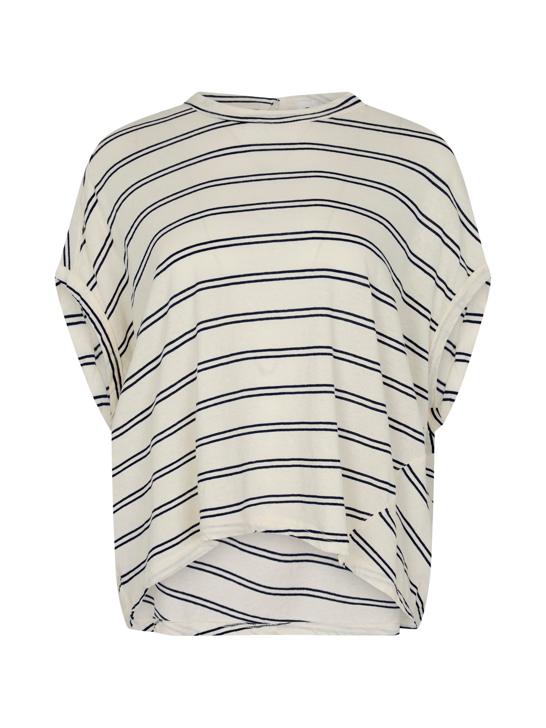 Bassike Stripe Circle T-Shirt Top