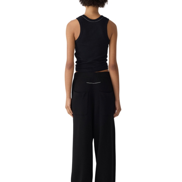 Bassike Wide Leg Athletic Cotton Pant, view 7