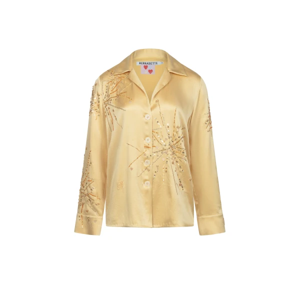 Bernadette Pyjama Blouse Louis Sequins Embroidered