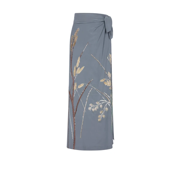 Bernadette Skirt Char Embroidered