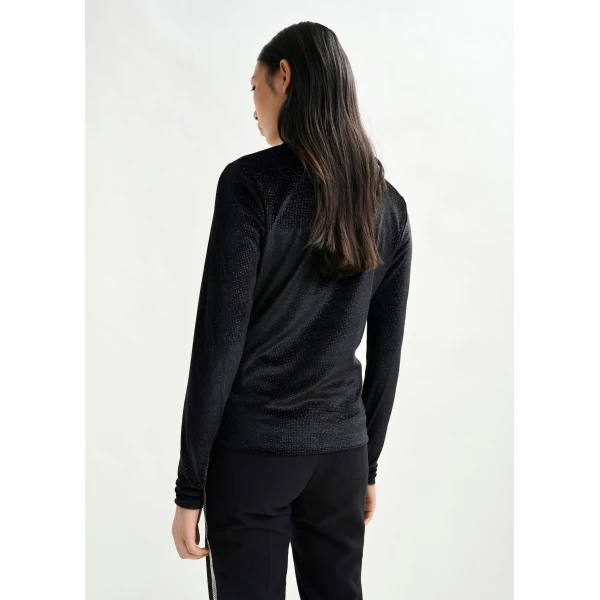 Essentiel Antwerp Black stretch-jersey turtleneck top - Essentiel Antwerp Tops - Colorful Belgian Design - Shop at Luxury Shoes 