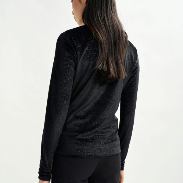 Essentiel Antwerp Black stretch-jersey turtleneck top, view 4