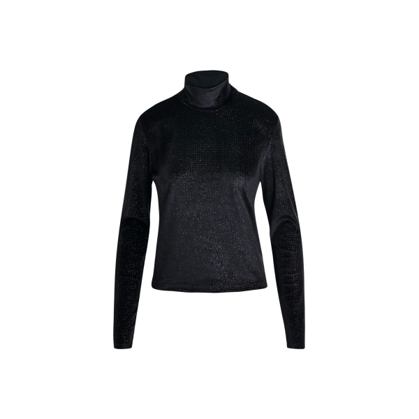 Essentiel Antwerp Black stretch-jersey turtleneck top - Essentiel Antwerp Tops - Colorful Belgian Design - Shop at Luxury Shoes 
