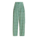 Essentiel Antwerp Blue and beige barrel-leg printed pants - Essentiel Antwerp Pants - Colorful Belgian Design - Shop at Luxury Shoes 