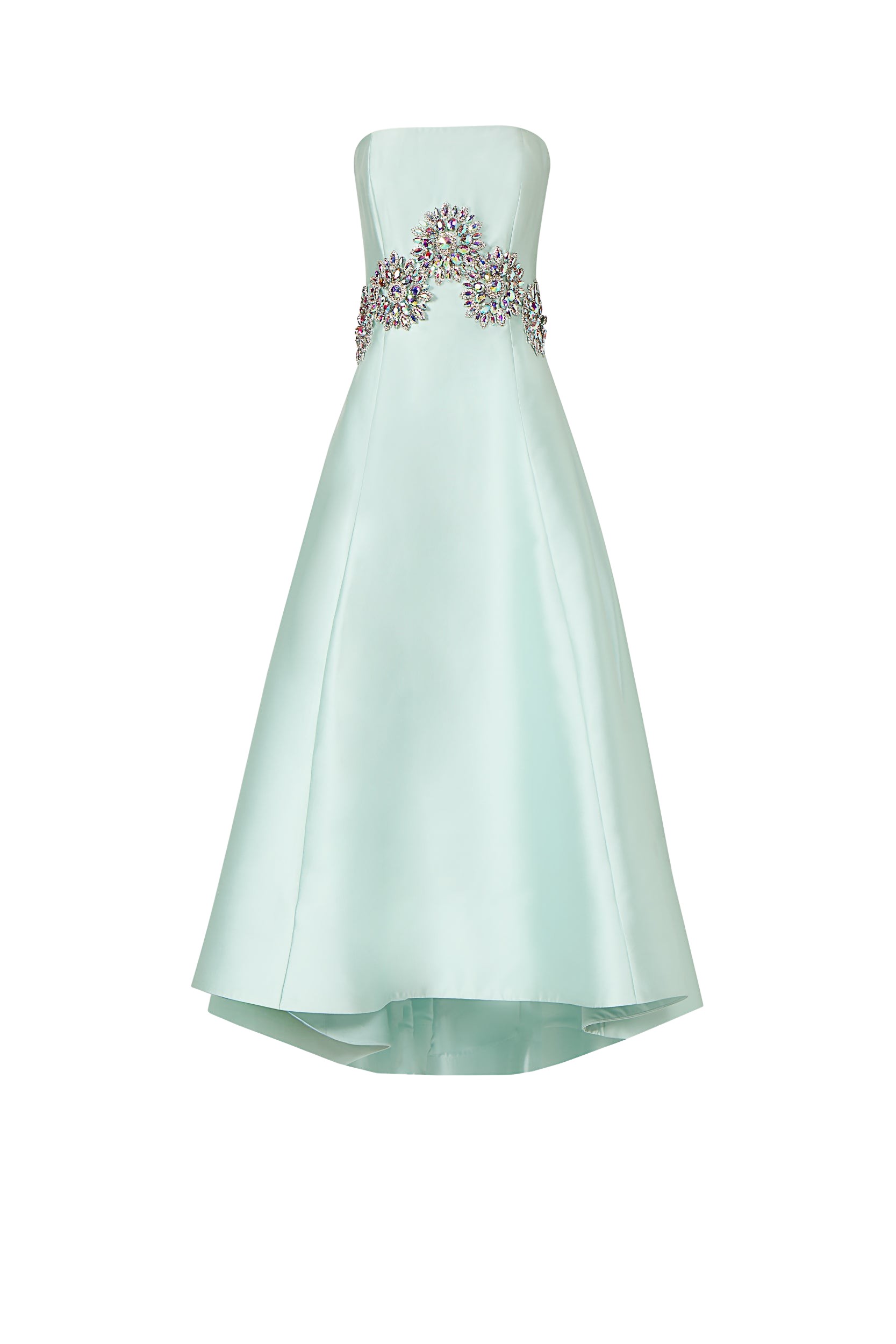 Costarellos Bria Silk Mikado Strapless Dress