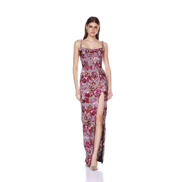 Bronx and Banco Dresses - Bronx and Banco Sequin Evening Dress - Natalie De'Banco Design - Shop at Luxury Shoes 