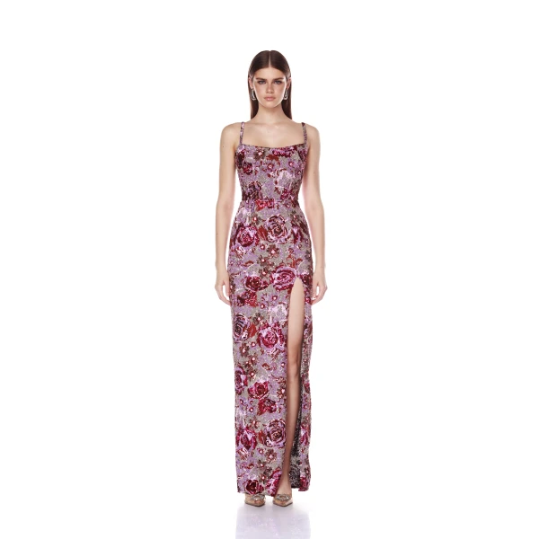 Bronx and Banco Dresses - Bronx and Banco Sequin Evening Dress - Natalie De'Banco Design - Shop at Luxury Shoes 