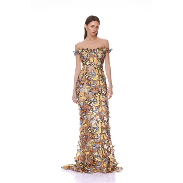 Bronx and Banco Dresses - Bronx and Banco Sequin Evening Dress - Natalie De'Banco Design - Shop at Luxury Shoes 