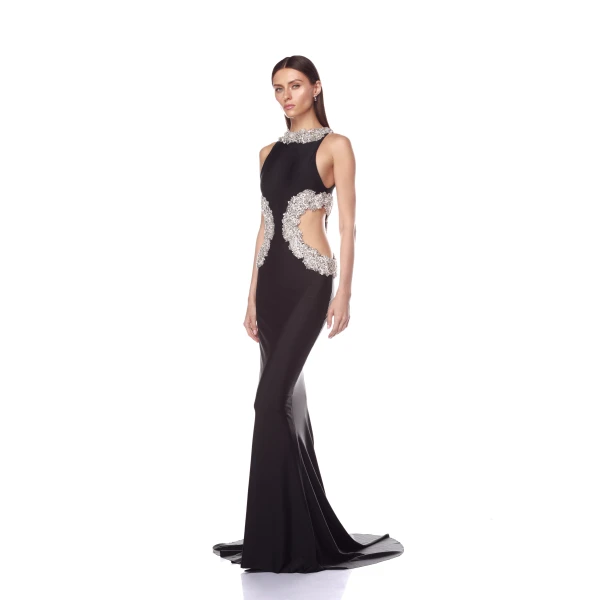 Bronx and Banco Dresses - Bronx and Banco Sequin Evening Dress - Natalie De'Banco Design - Shop at Luxury Shoes 
