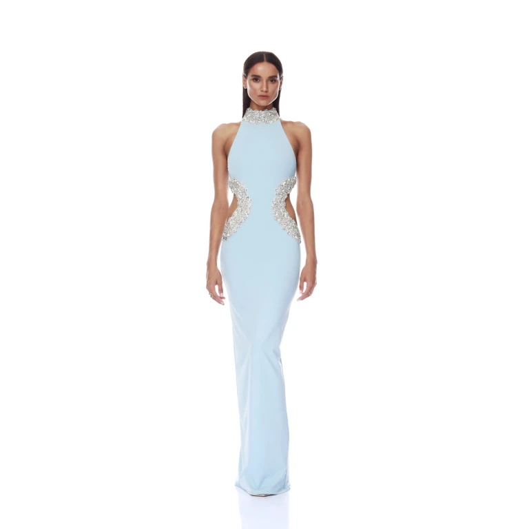 Bronx and Banco Dresses - Bronx and Banco Sequin Evening Dress - Natalie De'Banco Design - Shop at Luxury Shoes 