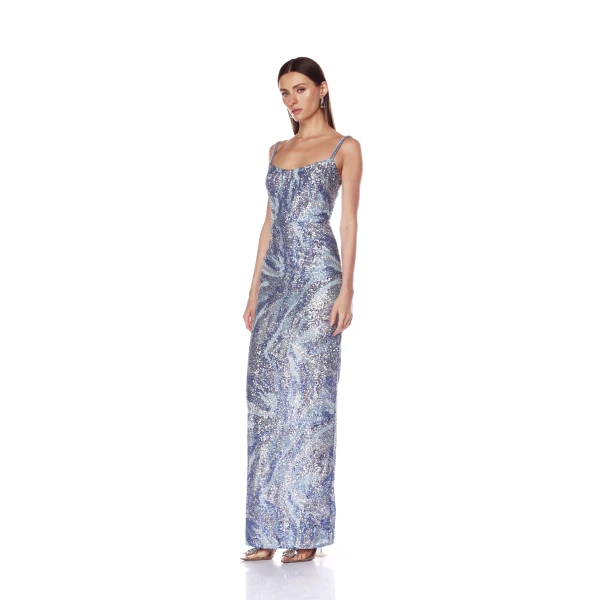 Bronx and Banco Dresses - Bronx and Banco Sequin Evening Dress - Natalie De'Banco Design - Shop at Luxury Shoes 