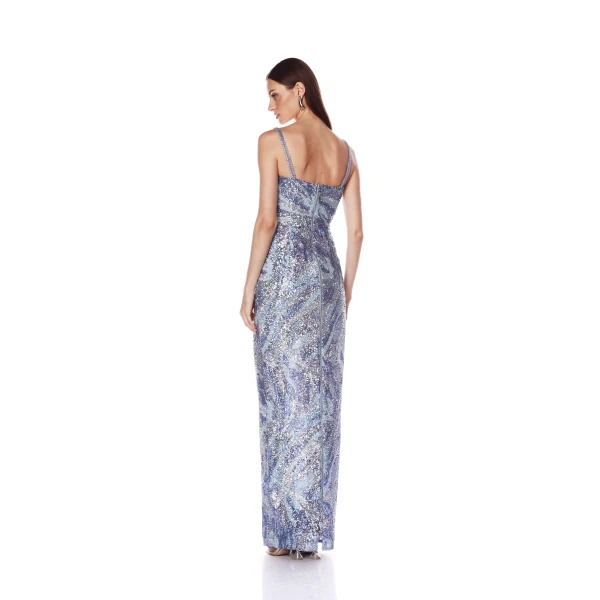 Bronx and Banco Dresses - Bronx and Banco Sequin Evening Dress - Natalie De'Banco Design - Shop at Luxury Shoes 