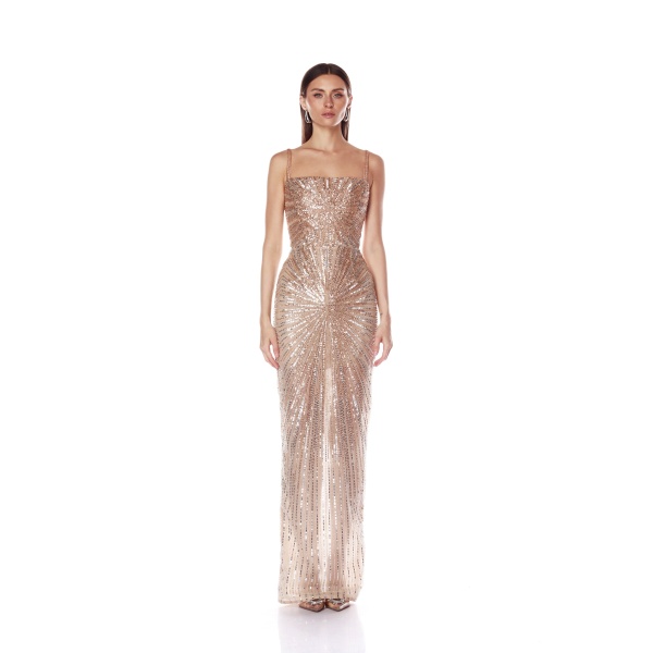 Bronx and Banco Dresses - Bronx and Banco Sequin Evening Dress - Natalie De'Banco Design - Shop at Luxury Shoes 
