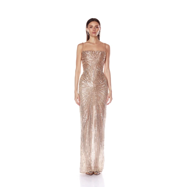 Bronx and Banco Dresses - Bronx and Banco Sequin Evening Dress - Natalie De'Banco Design - Shop at Luxury Shoes 
