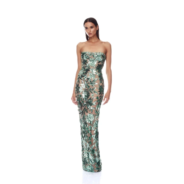 Bronx and Banco Dresses - Bronx and Banco Sequin Evening Dress - Natalie De'Banco Design - Shop at Luxury Shoes 