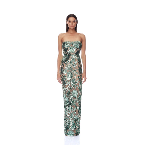 Bronx and Banco Dresses - Bronx and Banco Sequin Evening Dress - Natalie De'Banco Design - Shop at Luxury Shoes 