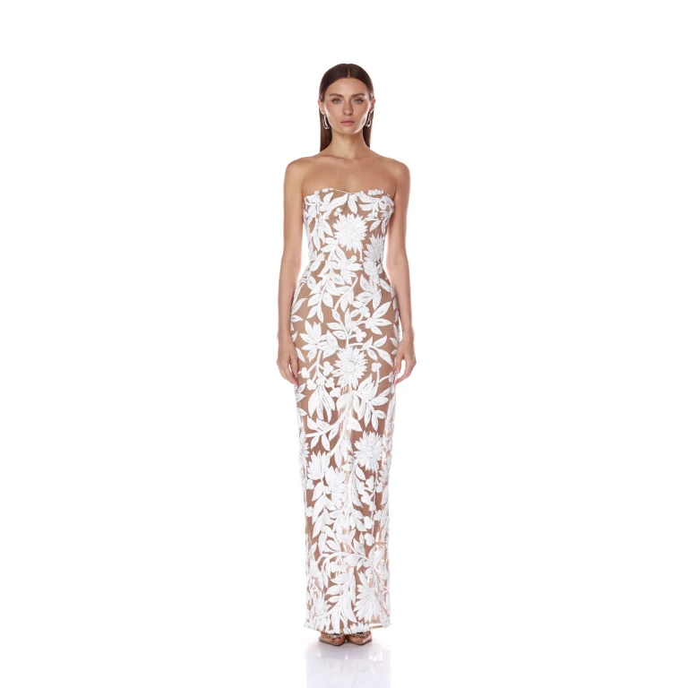 Bronx and Banco Dresses - Bronx and Banco Sequin Evening Dress - Natalie De'Banco Design - Shop at Luxury Shoes 
