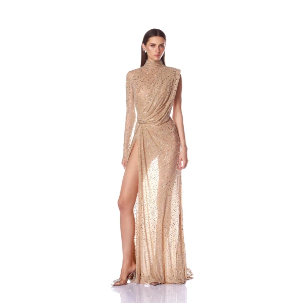 Bronx and Banco Dresses - Bronx and Banco Sequin Evening Dress - Natalie De'Banco Design - Shop at Luxury Shoes 