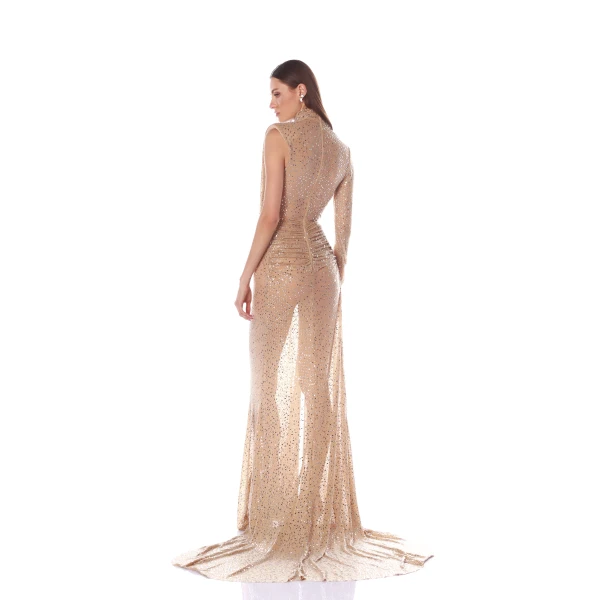 Bronx and Banco Dresses - Bronx and Banco Sequin Evening Dress - Natalie De'Banco Design - Shop at Luxury Shoes 