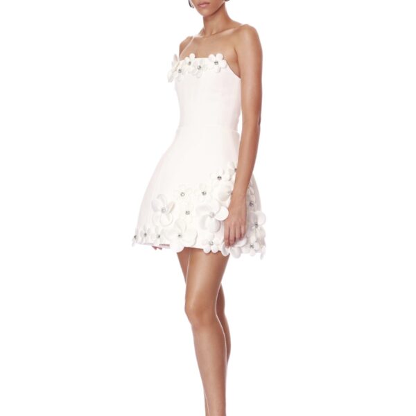 Bronx and Banco Estelle Strapless White Mini Dress, view 2