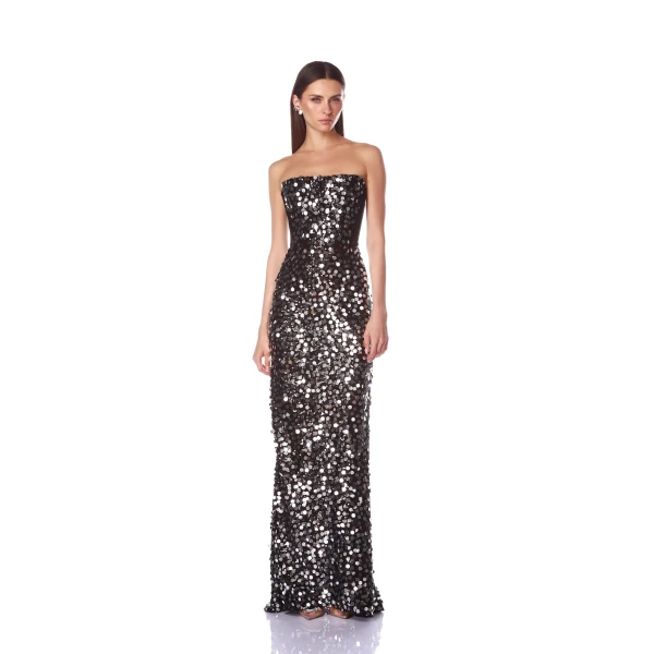 Bronx and Banco Dresses - Bronx and Banco Sequin Evening Dress - Natalie De'Banco Design - Shop at Luxury Shoes 