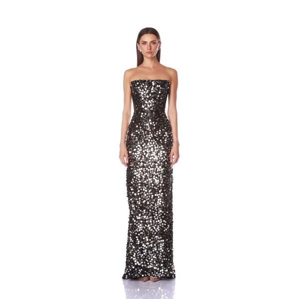 Bronx and Banco Dresses - Bronx and Banco Sequin Evening Dress - Natalie De'Banco Design - Shop at Luxury Shoes 