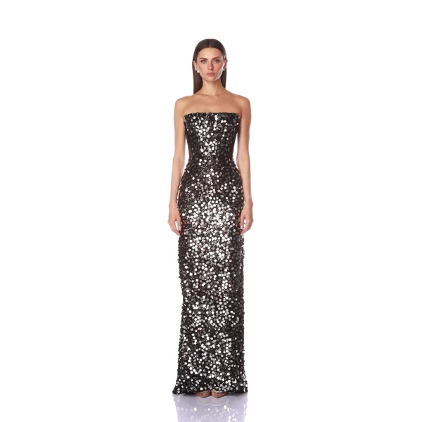 Bronx and Banco Dresses - Bronx and Banco Sequin Evening Dress - Natalie De'Banco Design - Shop at Luxury Shoes 
