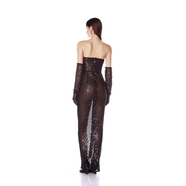 Bronx and Banco Dresses - Bronx and Banco Sequin Evening Dress - Natalie De'Banco Design - Shop at Luxury Shoes 