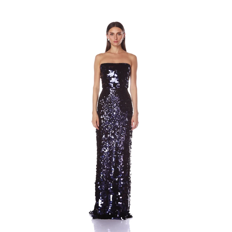 Bronx and Banco Dresses - Bronx and Banco Sequin Evening Dress - Natalie De'Banco Design - Shop at Luxury Shoes 