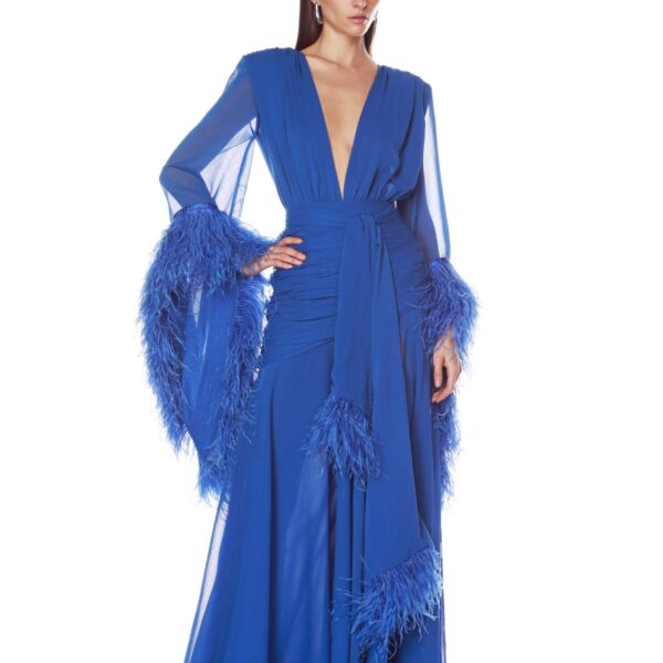 Bronx and Banco Geisha Cobalt Maxi Dress, view 2