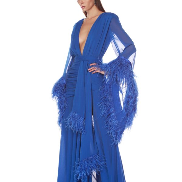 Bronx and Banco Geisha Cobalt Maxi Dress, view 3