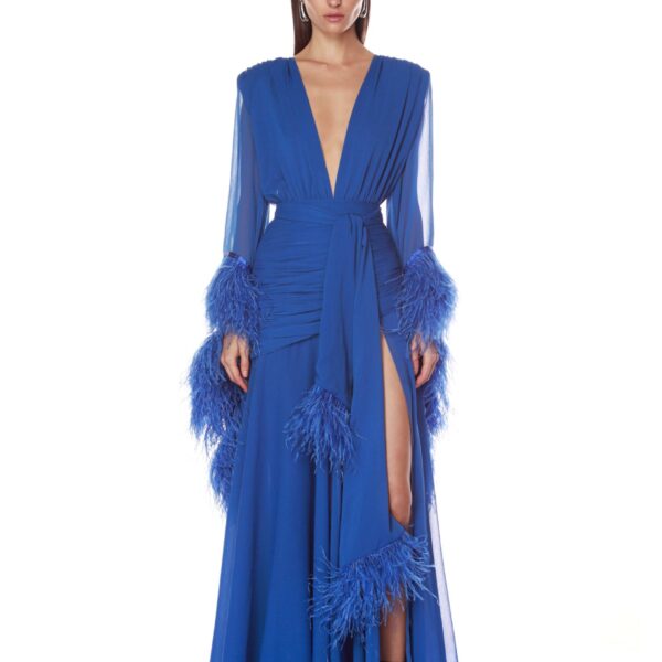 Bronx and Banco Geisha Cobalt Maxi Dress