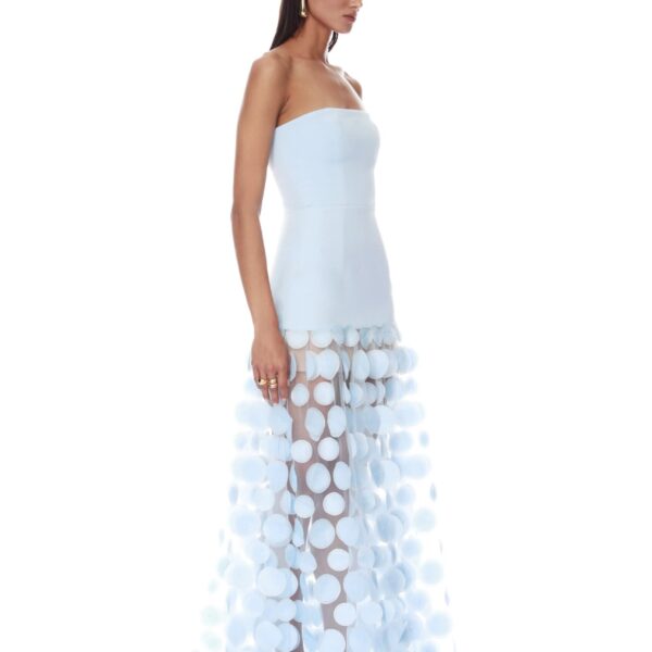 Bronx and Banco Harper Strapless Powder Blue Gown, view 3