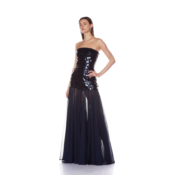 Bronx and Banco Dresses - Bronx and Banco Sequin Evening Dress - Natalie De'Banco Design - Shop at Luxury Shoes 