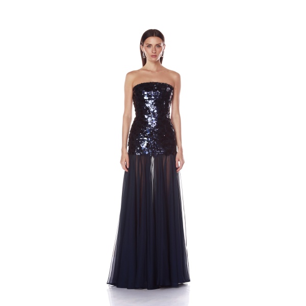 Bronx and Banco Dresses - Bronx and Banco Sequin Evening Dress - Natalie De'Banco Design - Shop at Luxury Shoes 