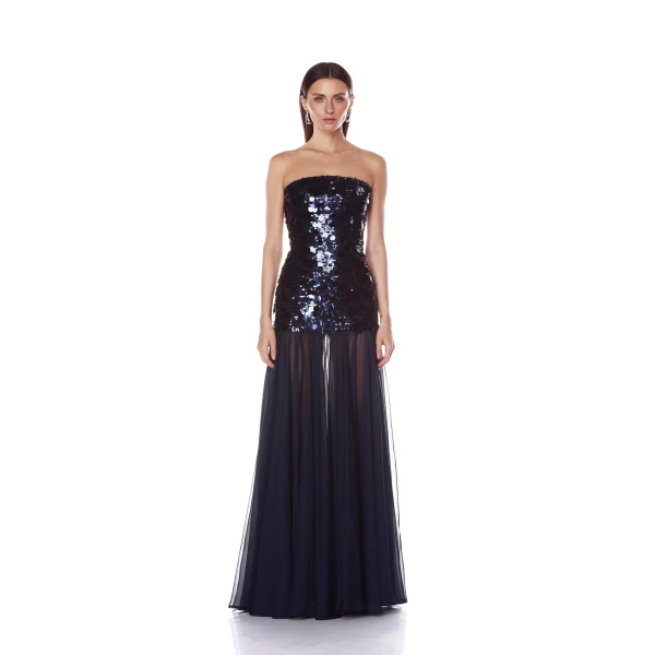 Bronx and Banco Dresses - Bronx and Banco Sequin Evening Dress - Natalie De'Banco Design - Shop at Luxury Shoes 
