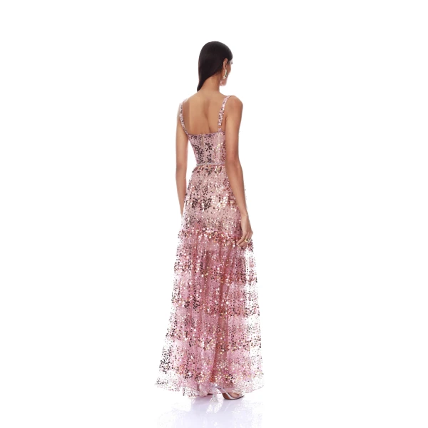 Bronx and Banco Dresses - Bronx and Banco Sequin Evening Dress - Natalie De'Banco Design - Shop at Luxury Shoes 