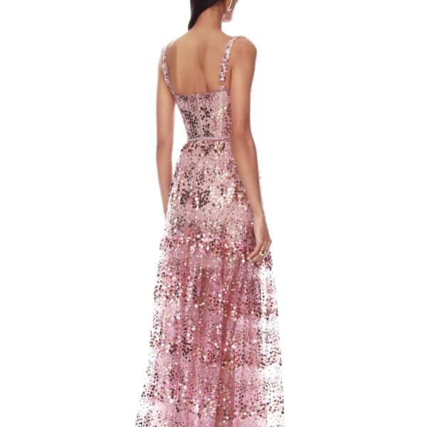 Bronx and Banco Midnight Embellished Blush Gown, view 4