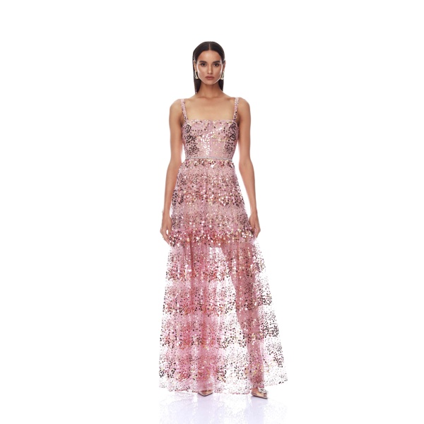Bronx and Banco Dresses - Bronx and Banco Sequin Evening Dress - Natalie De'Banco Design - Shop at Luxury Shoes 