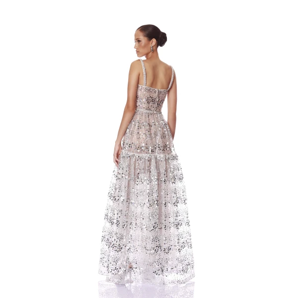 Bronx and Banco Dresses - Bronx and Banco Sequin Evening Dress - Natalie De'Banco Design - Shop at Luxury Shoes 