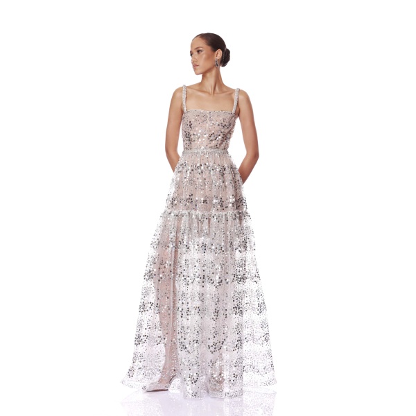 Bronx and Banco Dresses - Bronx and Banco Sequin Evening Dress - Natalie De'Banco Design - Shop at Luxury Shoes 