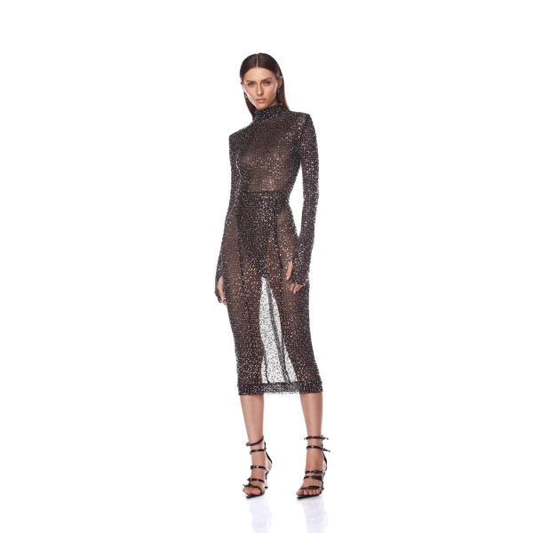 Bronx and Banco Bodysuit - Bronx and Banco Sequin Evening Dress - Natalie De'Banco Design - Shop at Luxury Shoes 