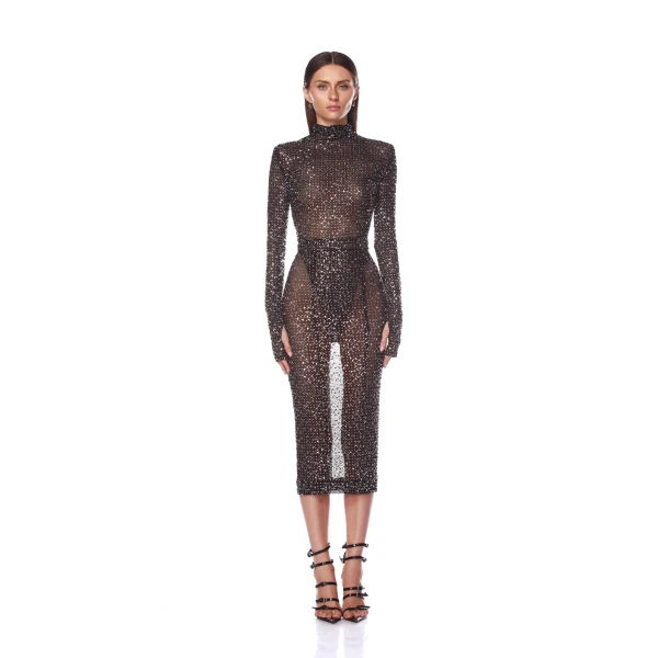 Bronx and Banco Skirts - Bronx and Banco Sequin Evening Dress - Natalie De'Banco Design - Shop at Luxury Shoes 